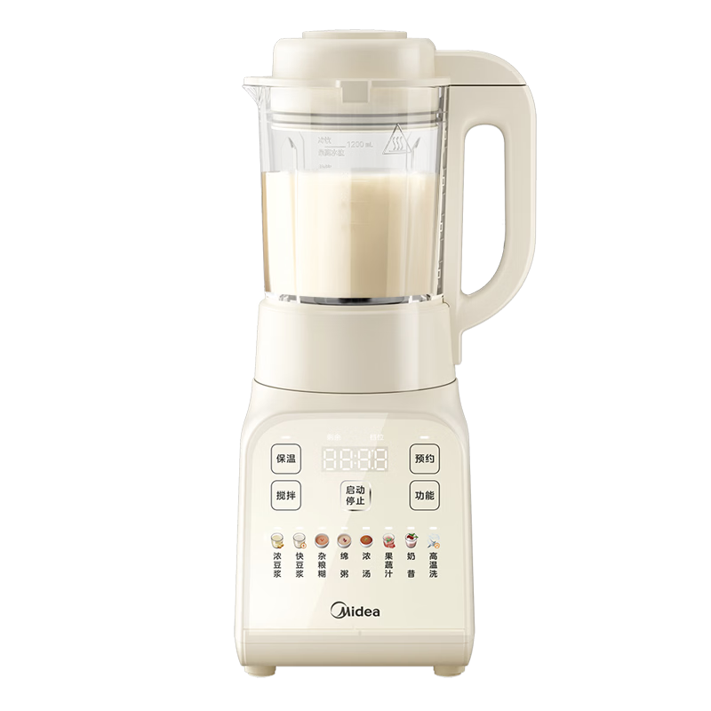 美的（Midea）破壁机家用全自动免煮自清洗新款小型1-2人1.2L轻音多功能豆浆机榨汁机五谷杂粮辅食料理机补贴D26