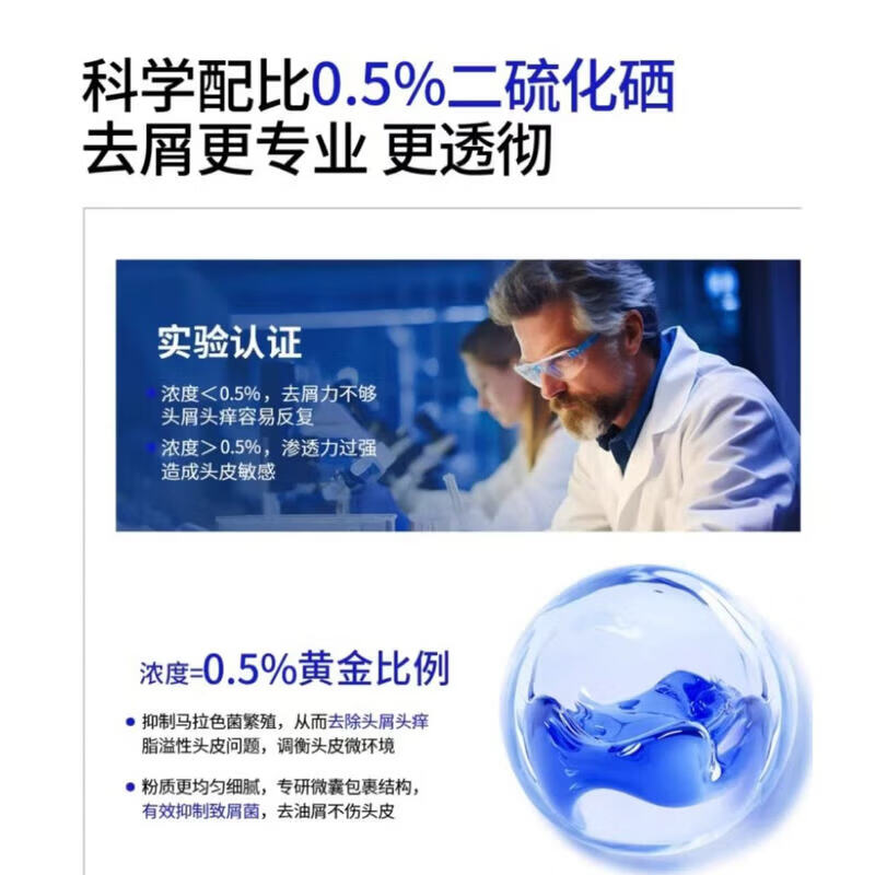 EHD二硫化硒控油去屑洗发水400ml温和清洁头皮调理头油头屑男女通用 【体验装】去屑洗发水400ml 1瓶
