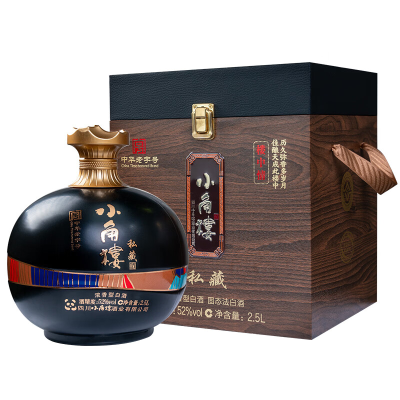 小角楼川酒 浓香型白酒 中华老字号 粮食酒 自饮宴席送礼 52度 2500mL 1坛 楼中情私藏 单坛装
