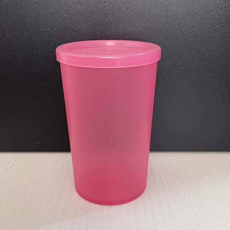 特百惠170ml彩運(yùn)水杯迷你水杯防漏小矮人杯便攜防漏密封兒童塑料 140ml 140ml彩運(yùn)杯單個(gè)裝-粉色
