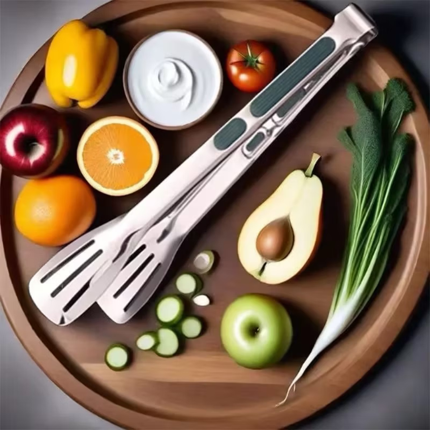 不锈钢食品级夹子防烫家用食物夹子菜烤肉烧烤牛排硅胶夹冰夹 两个