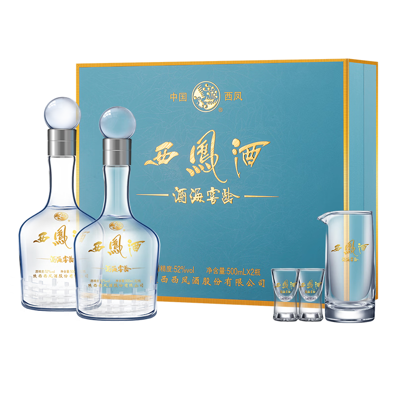 西凤酒 10年52度富贵礼盒 500mL*2瓶 凤香型白酒纯粮食 年货送礼 长辈
