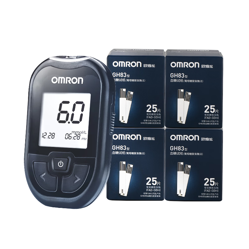 ŷķ�� OMRON Ѫ����GH83��ָ��������װ 100��Ѫ����ֽ 100��Ѫ�� 94.05Ԫ