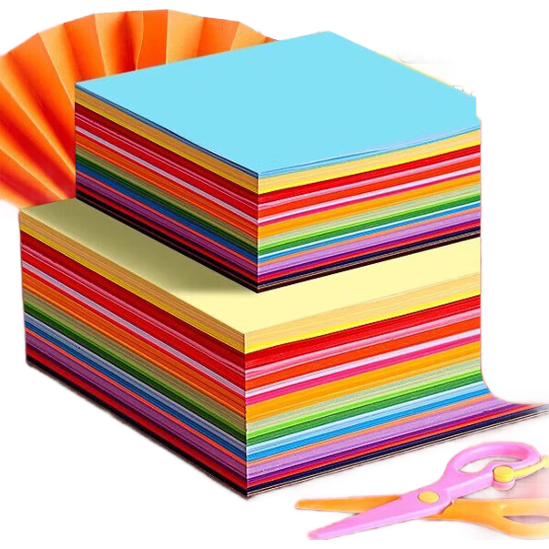 A4彩纸100张送剪刀手工纸折纸彩色复印纸70克80克小学生折纸剪纸学习办公打印复印纸得力同款 70克【10色50张】送剪刀+固体胶