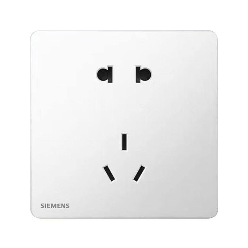 西门子睿宸 香槟金系列 开关插座面板 超薄面板 无边框一开五孔插座 白板 插座