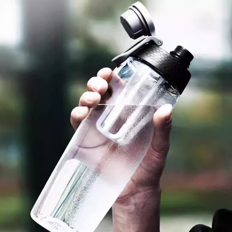 哈尔斯（HAERS）Tritan塑料水杯防摔户外水壶大容量学生杯子夏季便携健身运动水杯 HTR-700-13玫瑰红 700ml