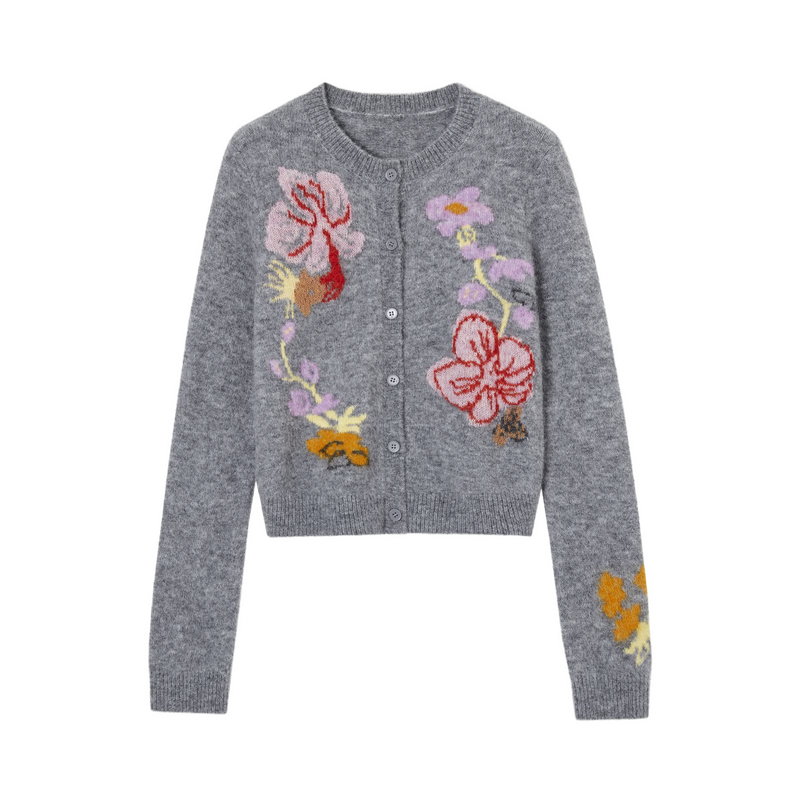 H's��ɫԲ�컨����֯����Ů26�����¿�߼���Ƹ��ڴ�ë���������� ��ɫ�Ứ-2 L 568Ԫ