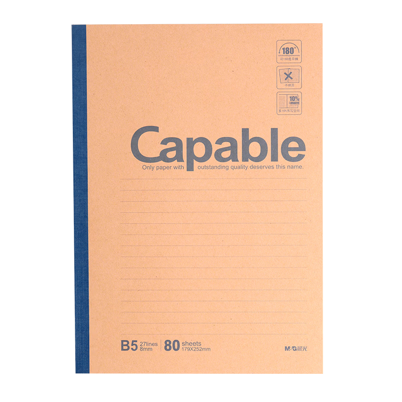 ����(M&G)ţƤֽ�ʼǱ� B5 40�� 4�� �Ӻ���߱� ѧ���칫�� 9.65Ԫ