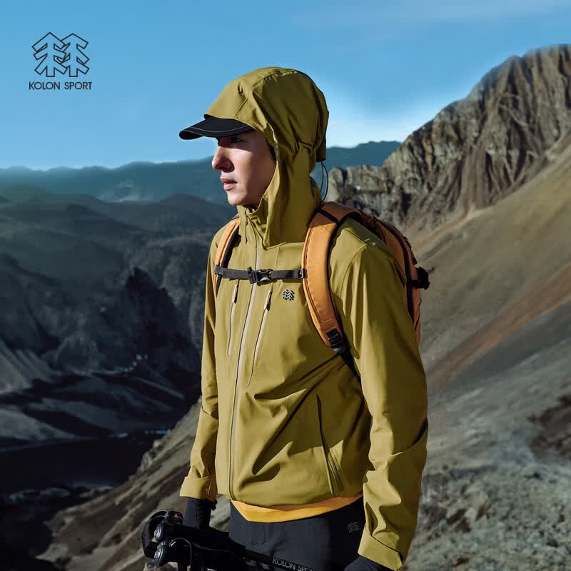 KOLON SPORT/可隆户外冲锋衣 防水透湿防风耐磨男士2L防水夹克