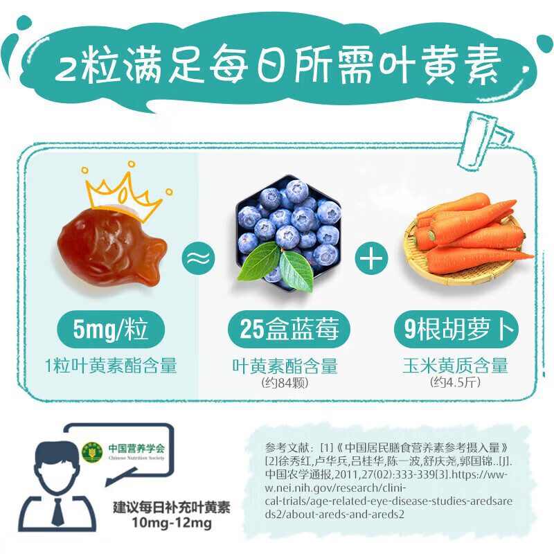 Swisse小小斯维诗叶黄素酯儿童软糖 0糖缤纷莓果味科学配比叶黄素脂软糖 莓果味叶黄素酯软糖 45粒*3瓶 （无糖）