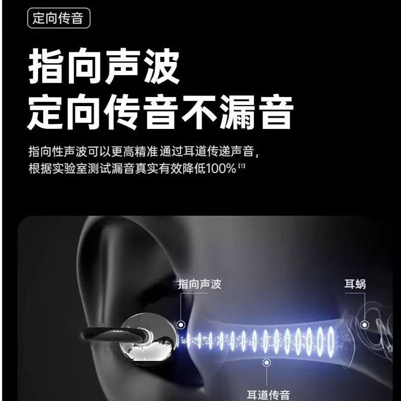 WENINEWIN【柏林之声 | 爆款推荐】无线蓝牙耳机耳夹式2026最新款超长续航降噪运动跑步适用华为小米苹果 升级版电镀肤【智能数显+空间音效】 尊享版 [HIFI音质+贴耳舒适]