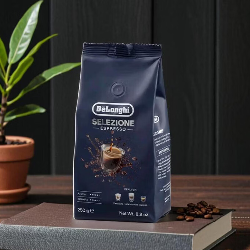 德龙（Delonghi）甄选浓缩咖啡豆 阿拉比卡巴西&罗布斯塔拼配浓缩咖啡豆配件 意式进口咖啡豆 250g中度烘焙 图 4