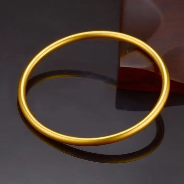 NMCK老凤凰999黄金古法结婚手镯黄金女款光面时尚实心妈妈礼马年礼物 圈口60110斤