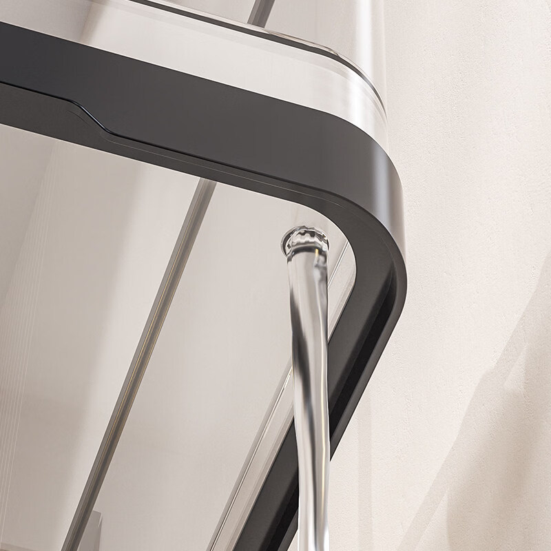 宠小岛鱼缸乌龟饲养缸鱼龟混养生态一体缸带晒台过滤制氧生态造景养龟箱 30小号黑色【造景套餐】