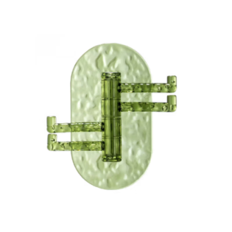 【工厂直发】创意多功能可旋转4联挂钩强力粘贴无痕免打孔钉厨房 透绿色-1个 京东折扣/优惠券