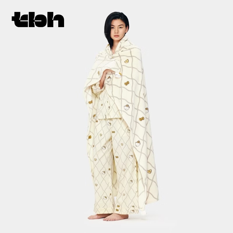 野兽派家居（tbh）Hello Kitty法兰绒盖毯客厅沙发毯子办公室午睡毯 Hello Kitty法兰绒盖毯-糖果屋