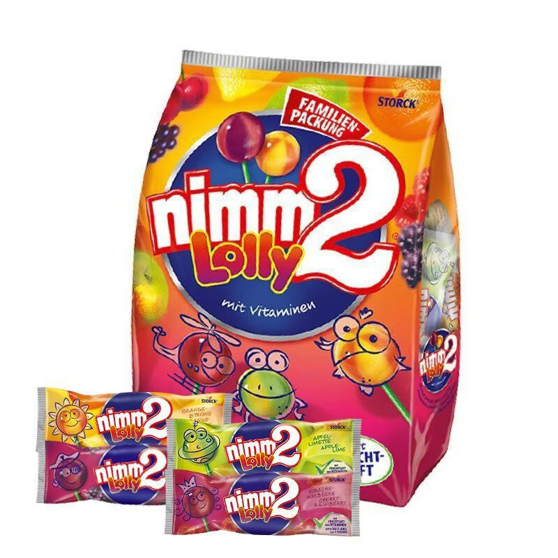 二寶德國糖維生VC喜糖兒童水果味進口零食網(wǎng)紅 糖120g112只