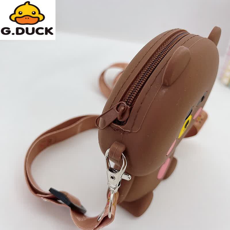 G.duck可爱儿童小包包女新款斜挎包女可爱公主女童包包洋气时尚钱包 甜甜圈粉色