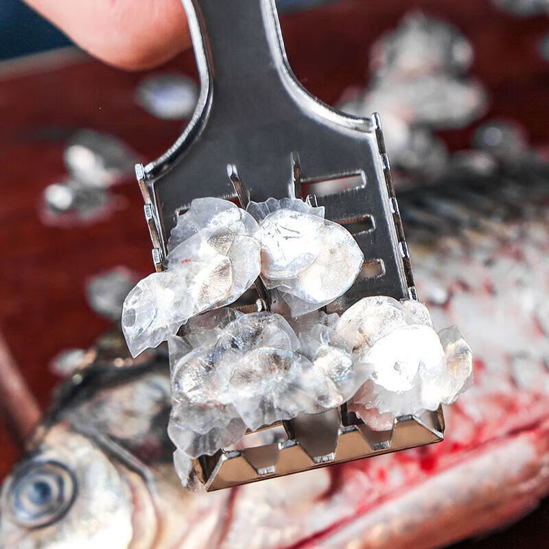 【甄选直发】鱼鳞刨去鳞挖腮两用刮鱼鳞不锈钢厨房用品鱼鳞 不伤鱼皮-可悬挂【4个】快速去鳞