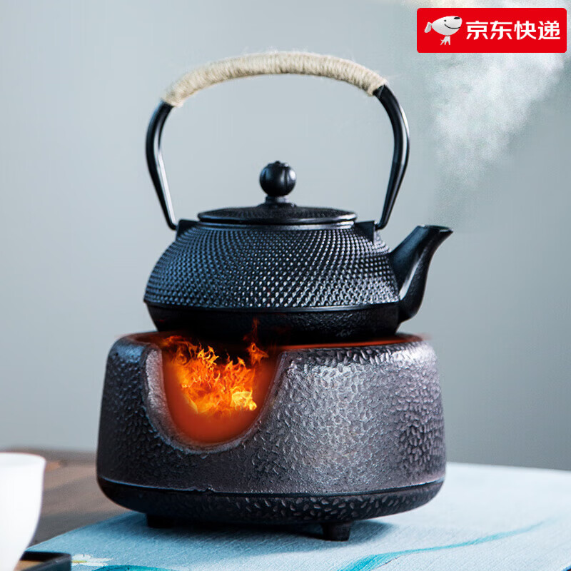 瓷牌茗茶具（cipaiming teaset） 围炉煮茶铁壶火碳炉风炉铸铁茶具煮茶烧水 伍德炭炉(不含壶)
