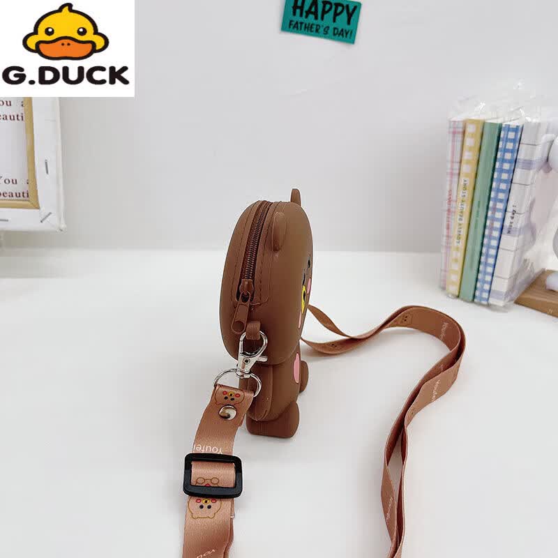 G.duck可爱儿童小包包女新款斜挎包女可爱公主女童包包洋气时尚钱包 甜甜圈粉色