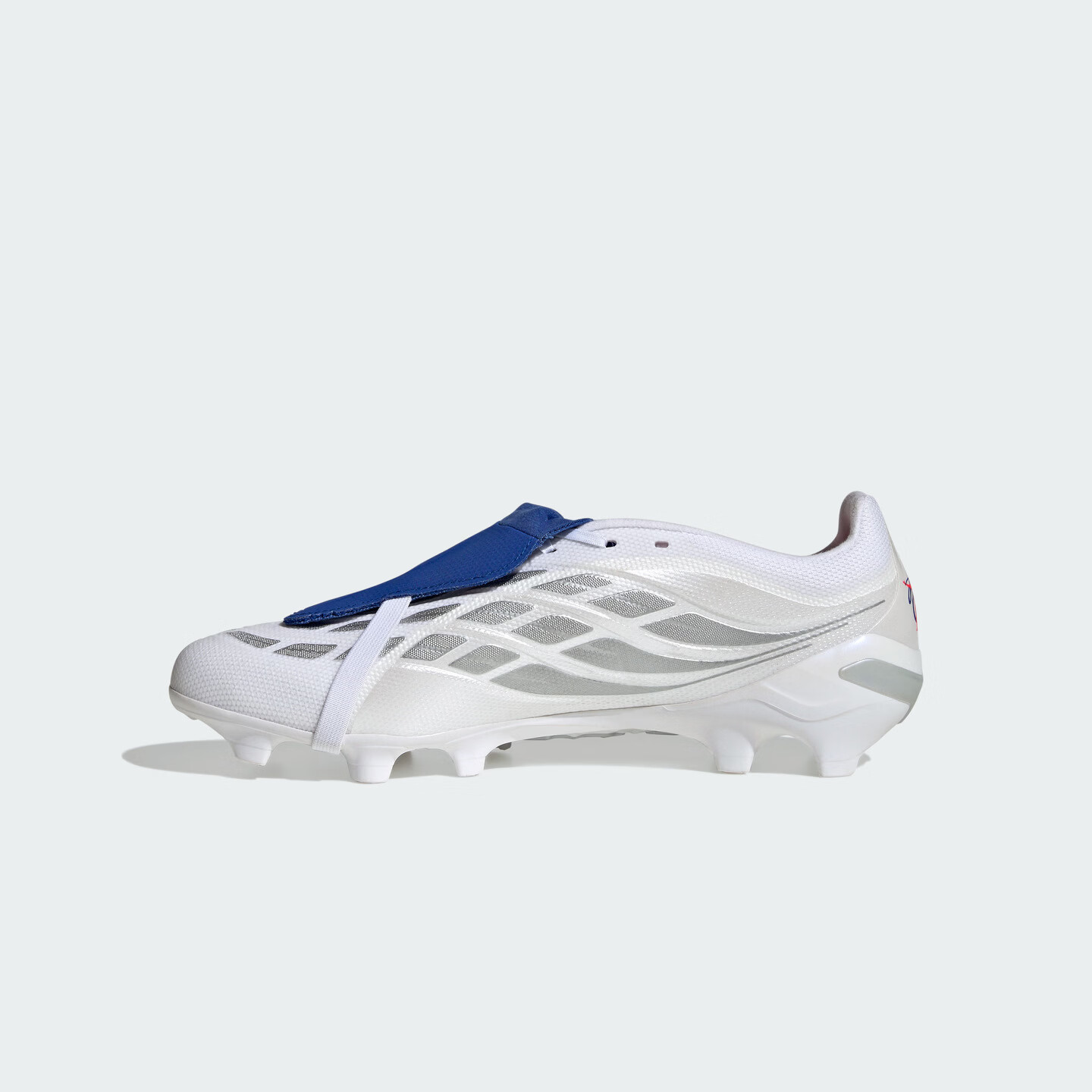 adidas PREDATOR LEAGUE FT FG天然硬草地长钉足球鞋男女阿迪达斯 白/白金属/皇家蓝   42