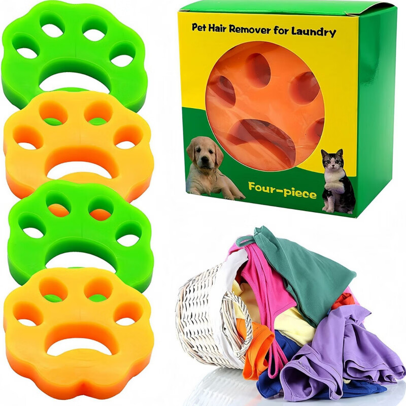 温诗欧宠物猫爪粘毛器用可机洗衣物除尘毛发去除器双面硅胶除毛粘毛器 50g吸塑装