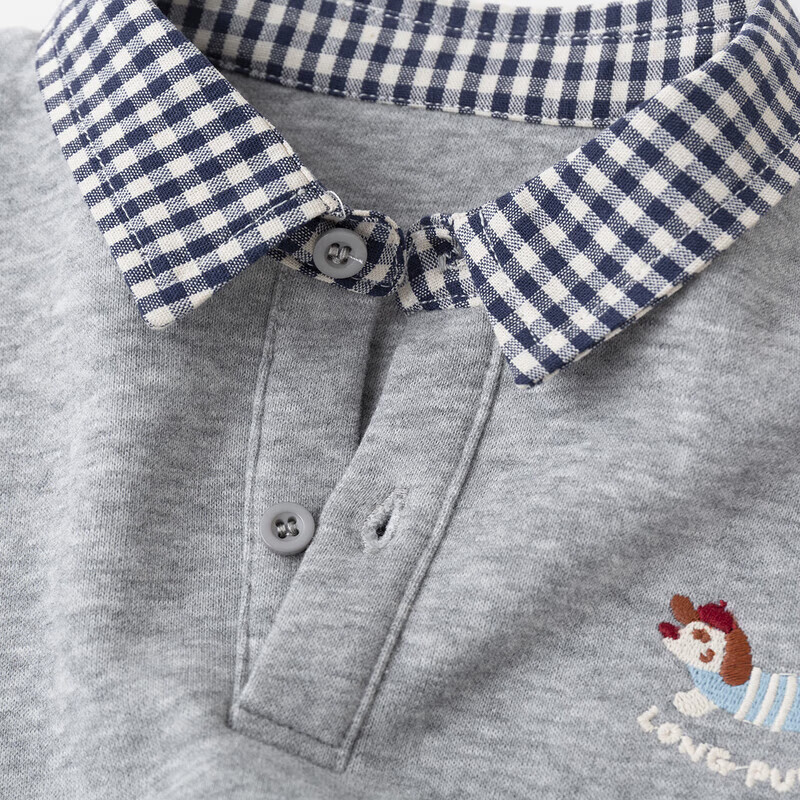 嘟嘟家男童套装卡通洋气新款春装宝宝两件套韩版运动潮女童卫衣卫裤春秋 藏青色 90