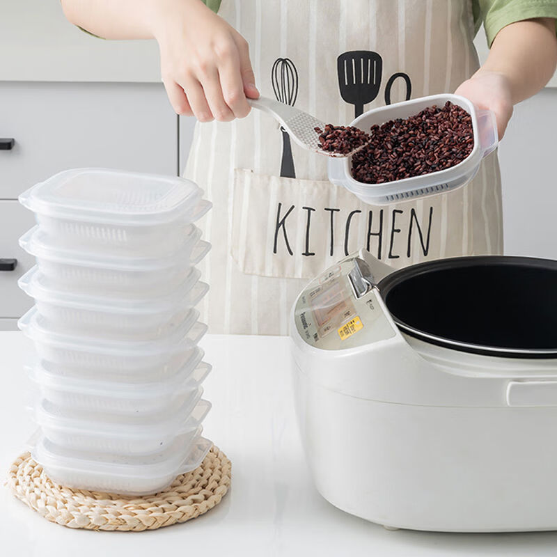 【严选】米饭分装保鲜盒可微波炉饭盒便携便当盒冰箱冷冻带盖收纳 米饭保鲜盒