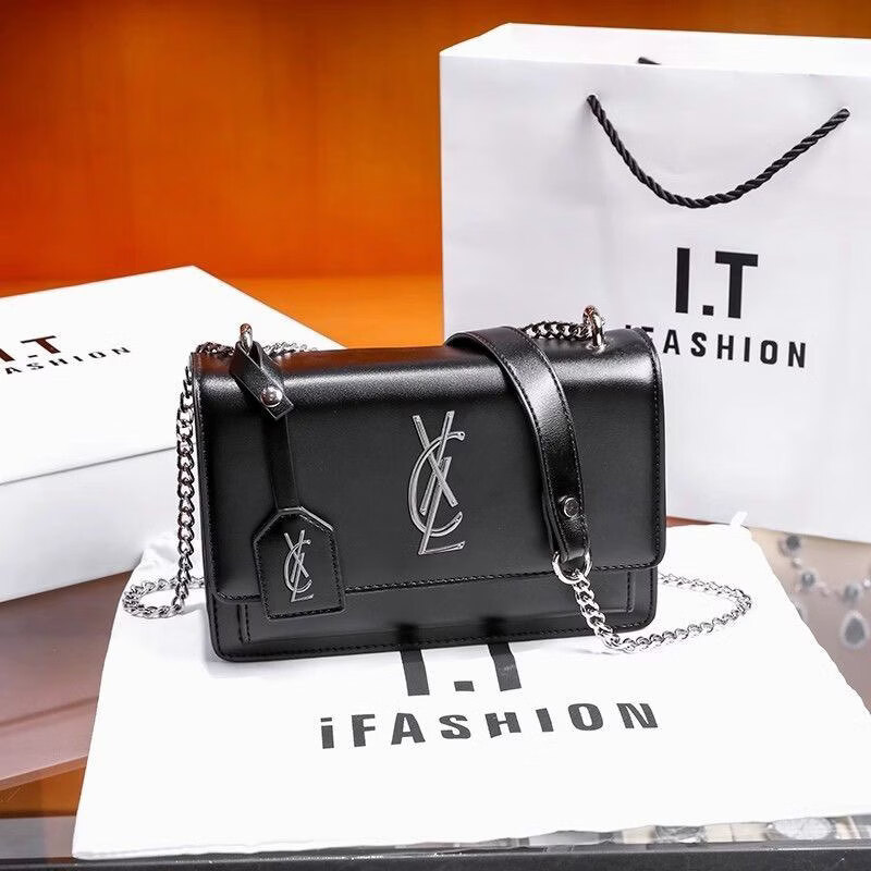 酷奇袋鼠包包女包2026新款轻奢链条单肩斜挎包女士女神节送女友生日礼物 红金+送精美礼盒