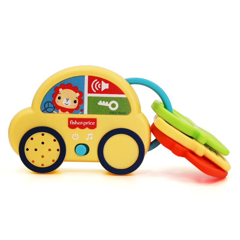 费雪（Fisher-Price）儿童音乐手机宝宝早教益智仿真模型玩具哄睡音乐汽车牙胶 汽车款