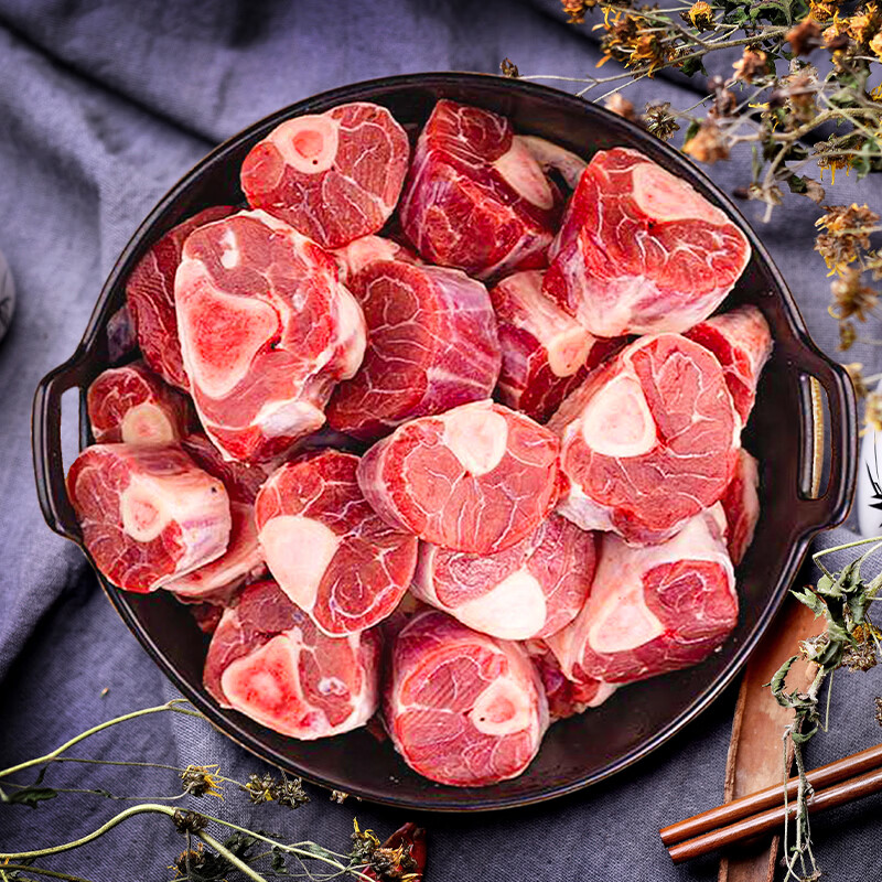 牧功夫草原散养内蒙羔羊腿原切净重羊肉肚包肉羊蝎子小腿礼盒片火锅食材 内蒙原切羊小腿4斤