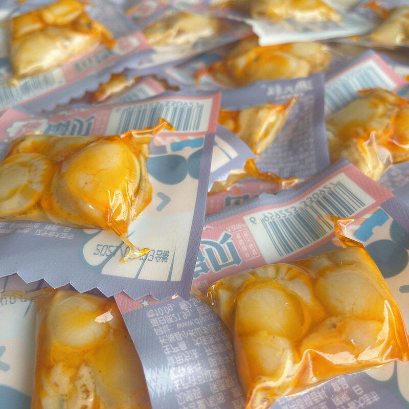 渔大叔虾夷扇贝零食海鲜零食扇贝肉开袋即食麻辣下酒田螺大连特产 原味湾仔贝100g散称8-10包每包3-5个扇贝肉