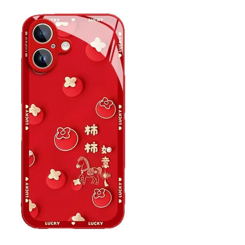 2026红米K90手机壳小米17新年大红马年15R14软壳喜庆可爱 TPU大红色【mk01日渐富有】 小米9