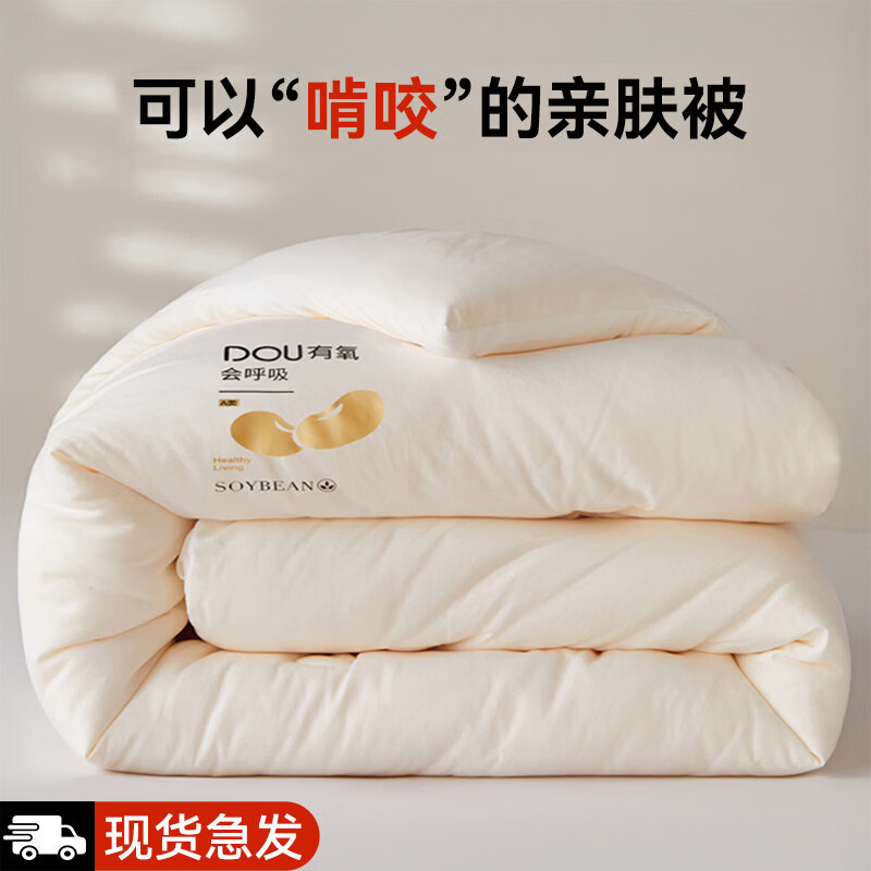 无印良品A类大豆被200x230cm被子秋冬双人家用春秋棉被芯冬季保暖铺盖被褥 有氧大豆被【A类标准 亲肤细腻】 200cm*230cm 秋冬被【约重6斤】