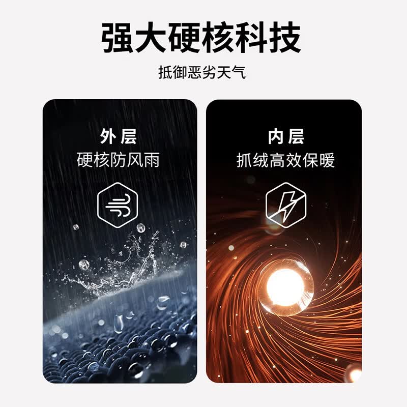 INTO TOP户外三合一冲锋衣男秋冬季新款外套男女情侣款三防运动登山服 1201黑色-B【三合一】 2XL