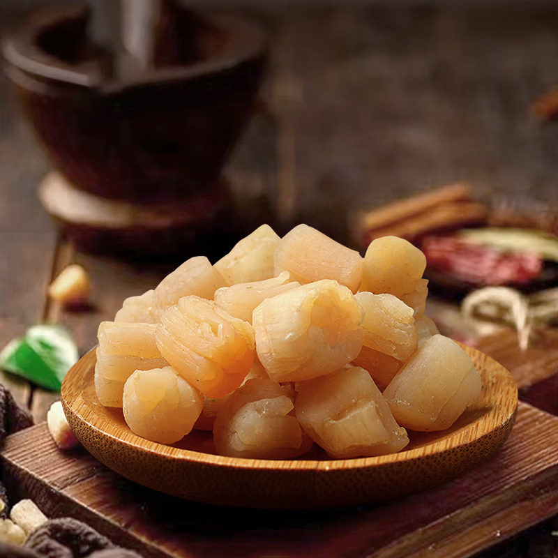 傾海之宴新貨干貝瑤柱大號500g淡曬淡干扇貝柱元貝干貝干貨獨立包裝 干貝250g盒裝（200-225粒）