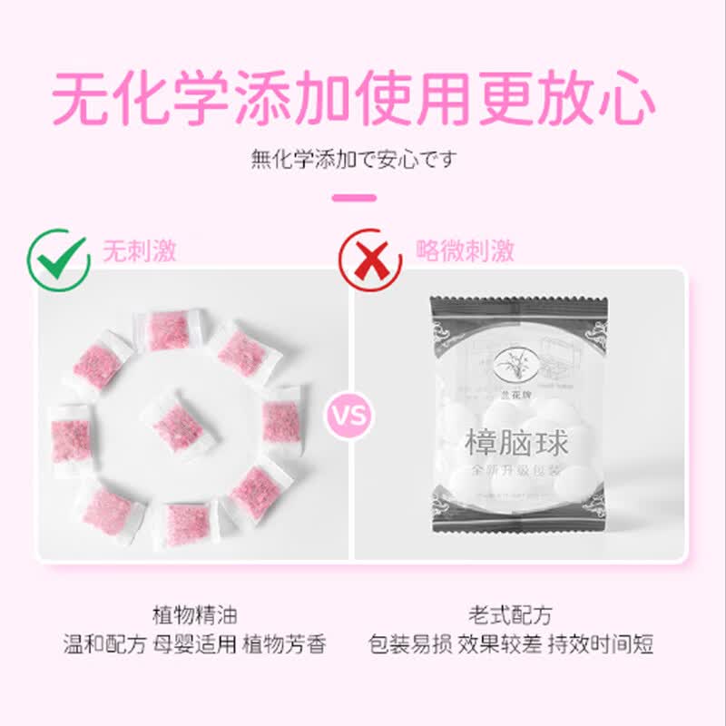 【现发】衣柜除味樟脑丸防蛀章家用香薰衣服去潮 48小包混合花香(中封袋