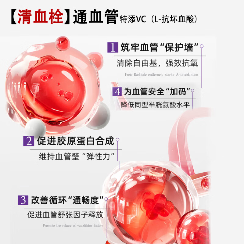 iMikko进口纳豆激酶软化疏通心脑血管清道夫清理血液垃圾不含血管通的药 【症状减轻·拍3发4】多买优惠 60粒*1瓶