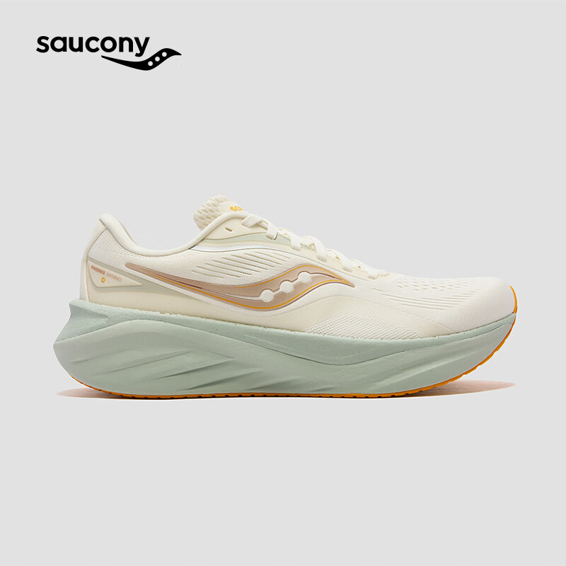 Saucony索康尼火鸟4春季25年新款跑步鞋男缓震舒适训练鞋米咖啡40