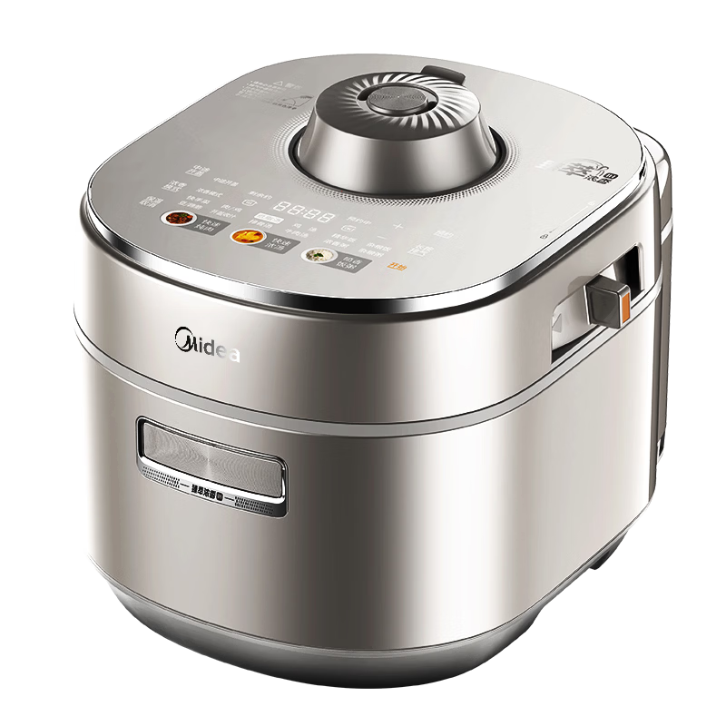 美的（Midea）低脂浓香超高压112KPa新款电压力锅有钛5L自动排气猛火IH智能预约0涂层母婴316L煲汤电饭煲MY-S8