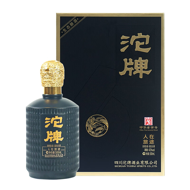 沱牌52度中华老字号固态法白酒500ml 整件6瓶装过年送礼52%vol 500mL 6