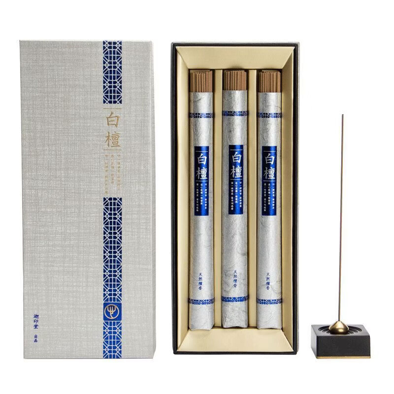 迦印堂檀香財(cái)神香室內(nèi)點(diǎn)燃香線香沈香白檀線香正宗檀香 白檀老山檀約90g