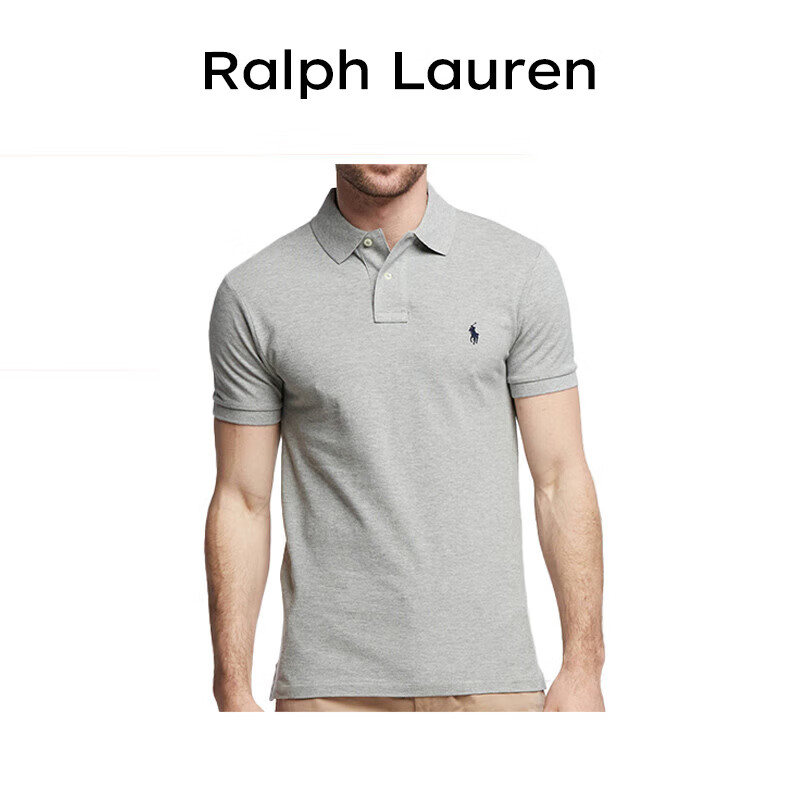 RALPH LAUREN 拉夫劳伦夏季新品秋 男士经典T恤短袖Polo衫710795080  005灰色 M