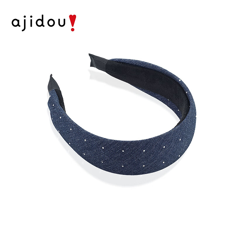 AJIDOU阿吉豆发箍女款休闲时尚宽头箍新年跨年礼物 牛仔蓝 1个