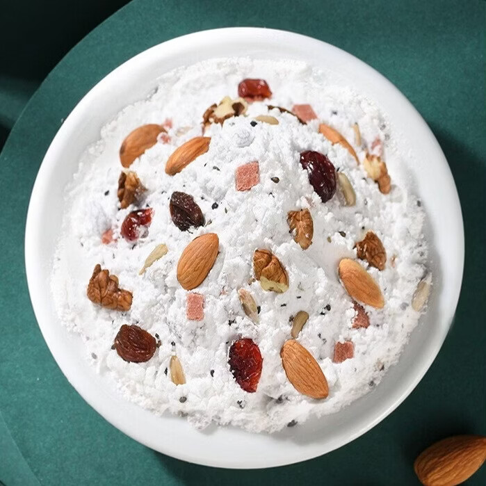 南京同仁堂奇亚籽水果坚果藕粉羹莲藕粉早餐粉饱腹冲调即食代餐食品 奇亚籽水果坚果藕粉羹 600g*1罐