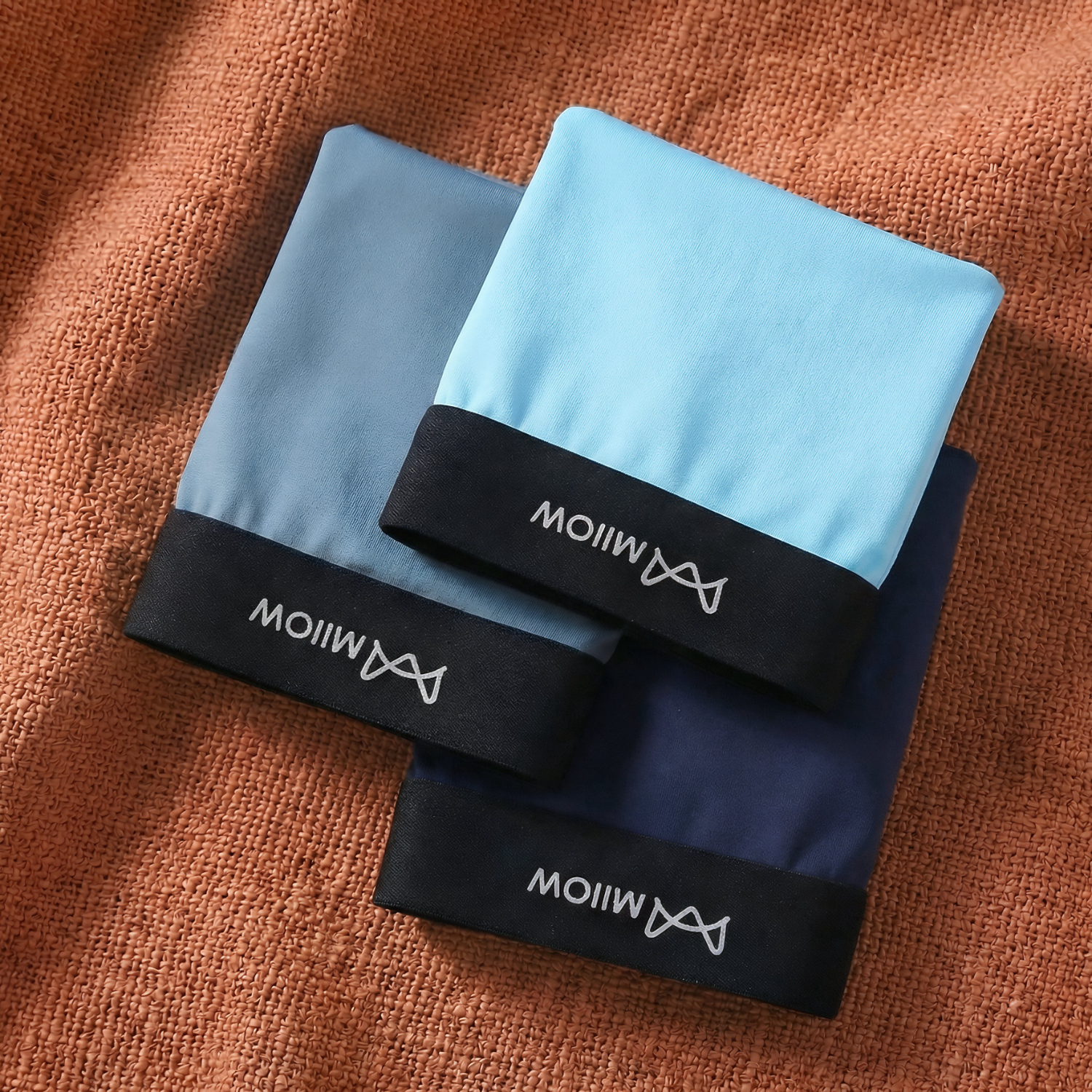 猫人莫代尔32S男内裤男7A抑菌平角裤棉感透气 【3条装】黑色+浅灰+宝蓝 5XL 【175-195斤】