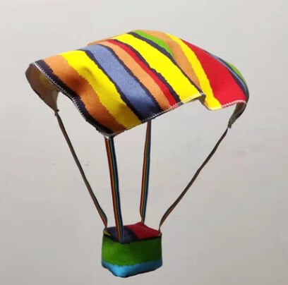 童才（TongCai）幼儿园手工布艺降落伞沙包儿童户外空投玩具子自制器材 颜色备注