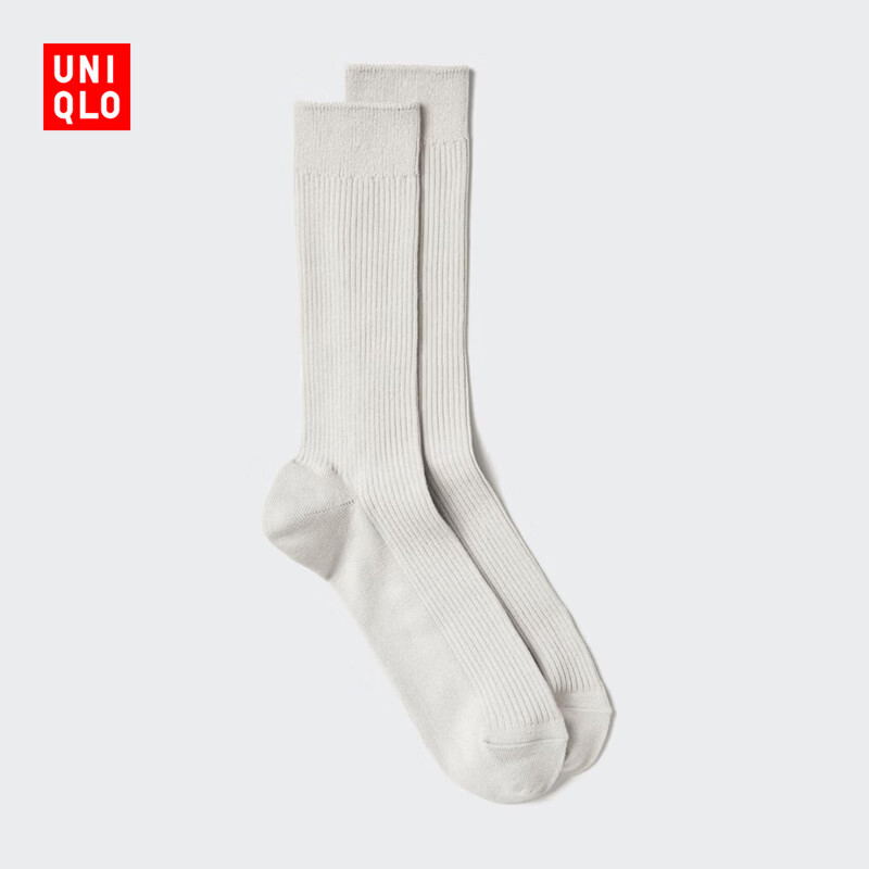 优衣库男装女装素色袜/袜子26春夏新款482606 02 浅灰色 XS /S/23～25 cm