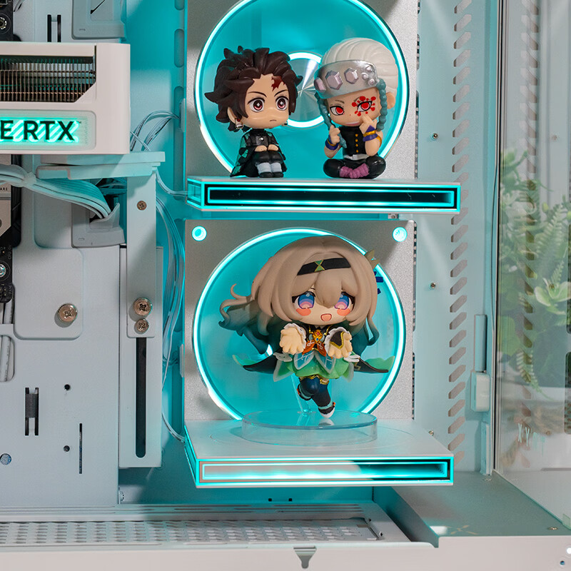 丛林豹电脑机箱风扇镶嵌展示手办置物支架无限镜支持神光同步白色ARGB台式 手办支架【白色】 丛林豹电脑机箱风扇镶嵌展示手办置物支架无限镜支持神光同步白色ARGB台式 手办支架【白色】